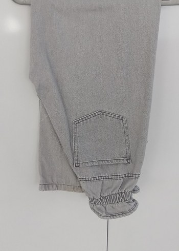 Gri Kadın Denim Salaş Jean