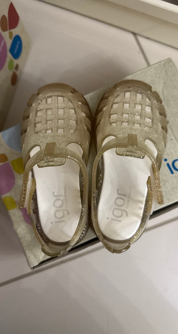 Kız Çocukları İçin şeffaf simli igor sandalet - Görsel 4