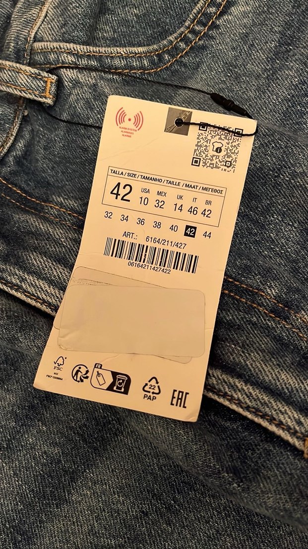 Düğmeli Gri erkek Denim Pantolon - Görsel 5