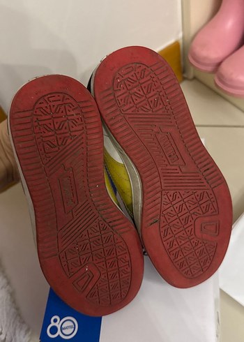 Gri-Beyaz Erkek Çocuk Spor Ayakkabı Velcro - Görsel 3