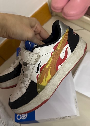 Gri-Beyaz Erkek Çocuk Spor Ayakkabı Velcro - Görsel 2