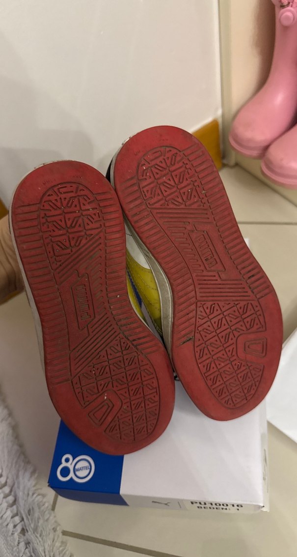 Gri-Beyaz Erkek Çocuk Spor Ayakkabı Velcro - Görsel 3