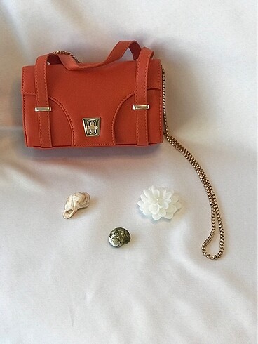 Zara Turuncu omuz çantası