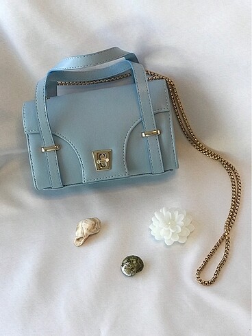 Bershka Bebe mavi omuz çantası