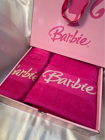 Beden pembe Renk BARBİE HAVLU SETİ