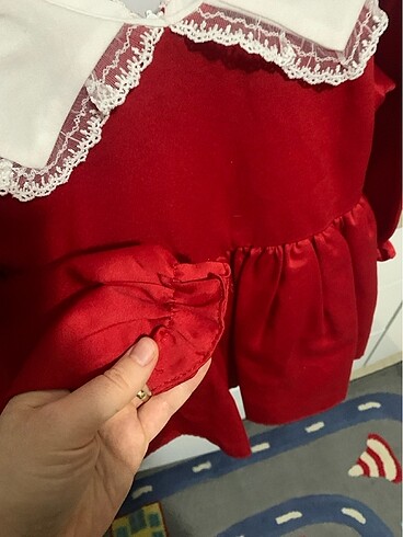 Kırmızı özel gün bebek elbisesi - Görsel 5