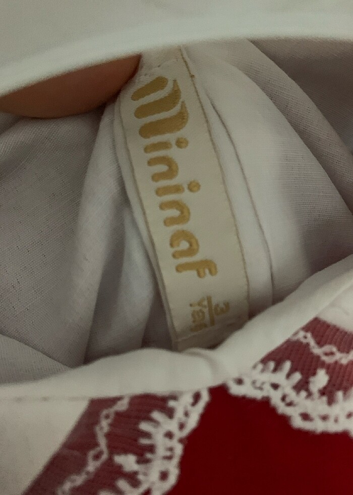 Kırmızı özel gün bebek elbisesi - Görsel 3