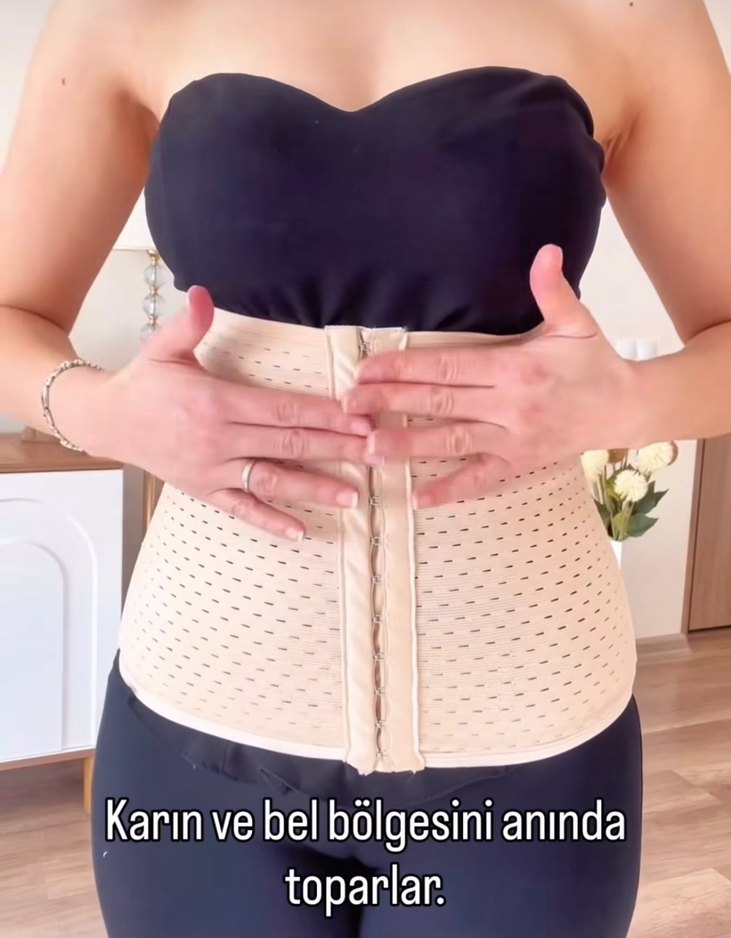 Bej Göbek ve Bel Bölgesi Toparlayıcı Korse - Görsel 2