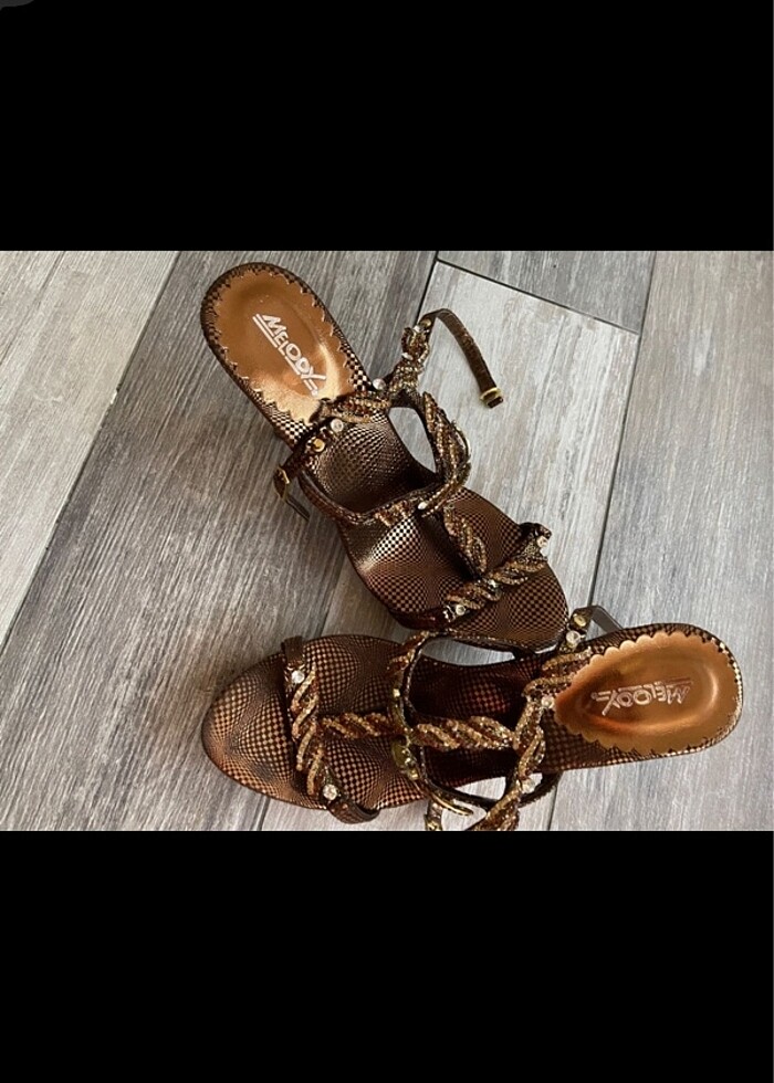 Melooy topuklu abiye ayakkabı - Görsel 5