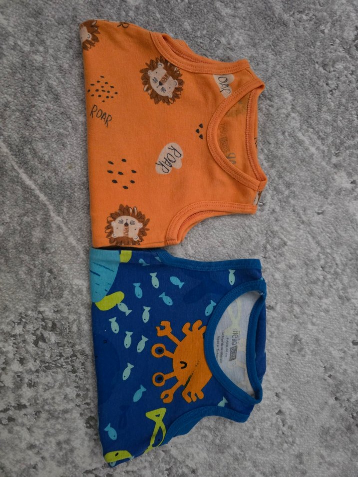 Renkli Desenli Kolsuz Bebek Body Seti - Görsel 5