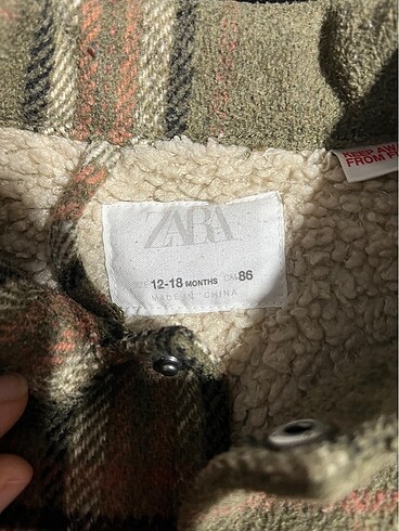 12-18 Ay Beden Zara çocuk kaşe mont