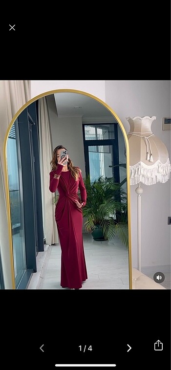 Bordo elbise