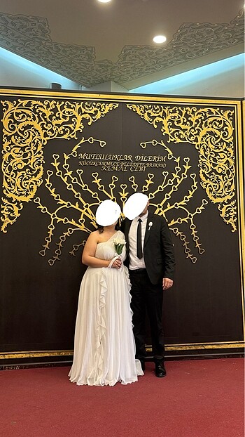 48 Beden beyaz Renk Nikah ve Dış Çekim Elbisesi