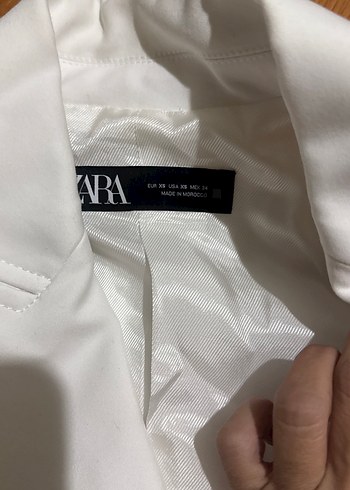xs Beden Beyaz Düğmeli Kadın Blazer Ceket