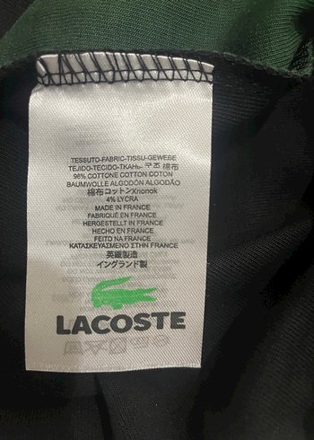 l Beden Lacoste Siyah Fermuarlı Erkek Eşofman Takımı