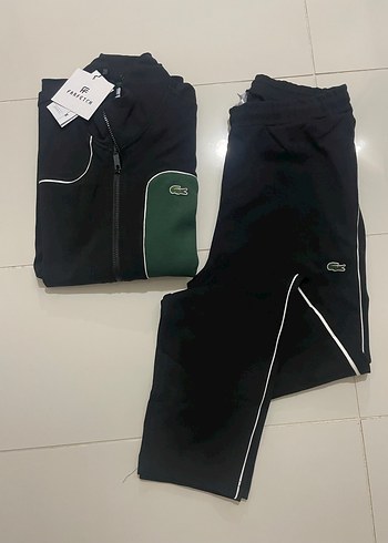 Lacoste Siyah Fermuarlı Erkek Eşofman Takımı