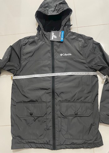 Columbia Gri Kapüşonlu Yağmurluk - Görsel 5