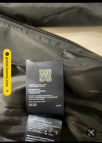 TOMMY HILFIGER Siyah Kapüşonlu İnce Mont - Görsel 2