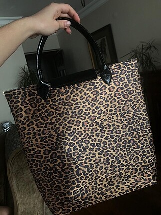 Diğer Aksesuarlı leopar çanta
