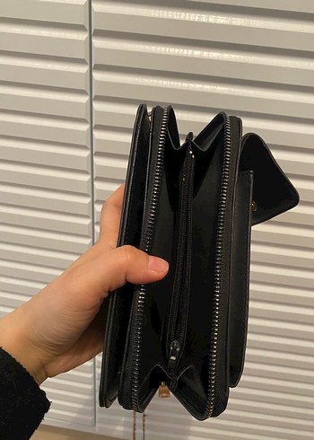 Siyah Deri Kadın Çanta - Görsel 4