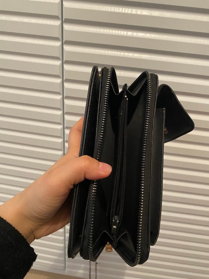 Siyah Deri Kadın Çanta - Görsel 4