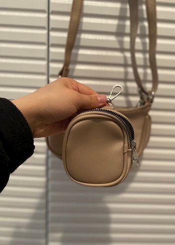 Bej  Kadın Omuz Çantası - Görsel 4