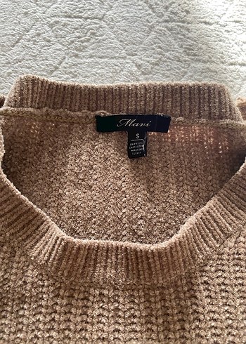 Bej Kadın Örgü Yün Kazak - Görsel 4