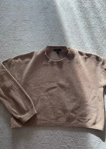 Bej Kadın Örgü Yün Kazak - Görsel 2