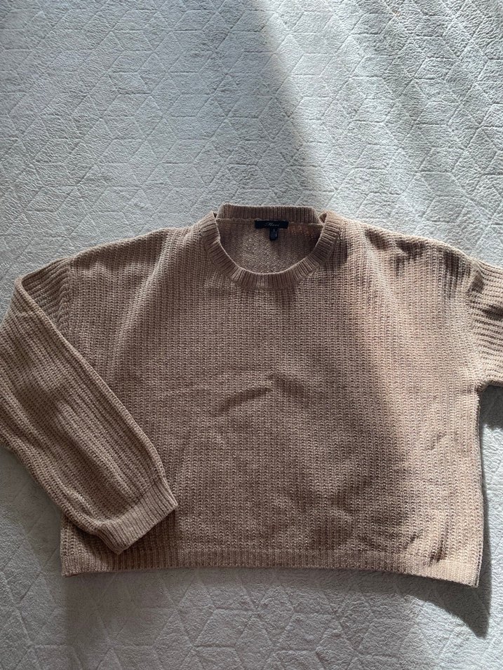 Bej Kadın Örgü Yün Kazak - Görsel 2