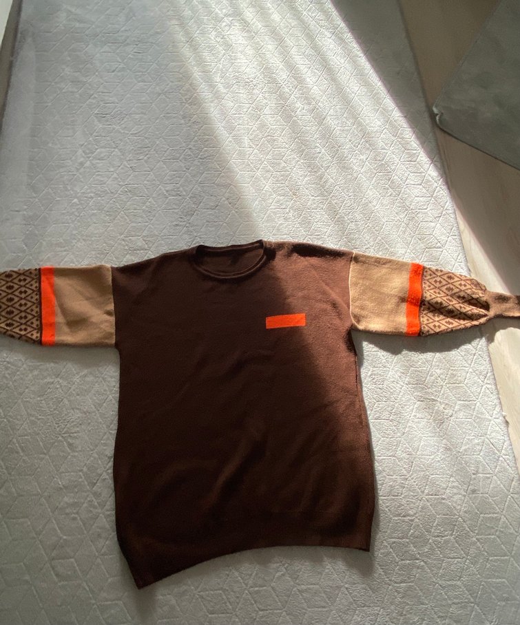 Kahverengi Kadın triko Kazak - Görsel 3