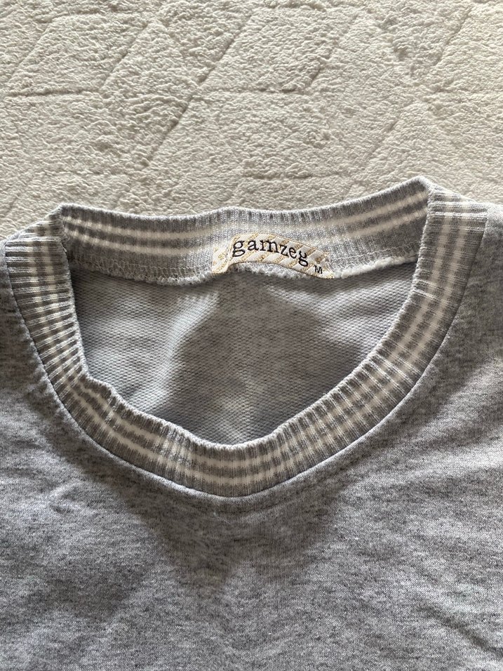 Gri Uzun Kollu Kadın Sweatshirt - Görsel 4