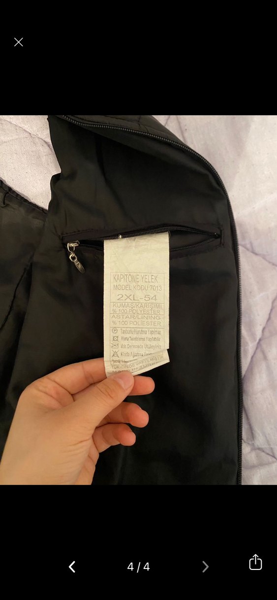 Siyah Fermuarlı Erkek Yelek - Görsel 4