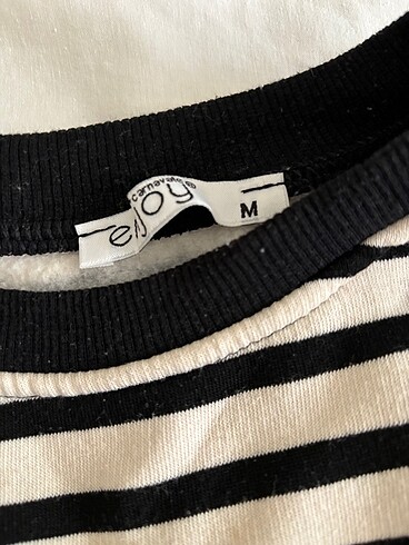 H&M Çizgili şardonlu swet