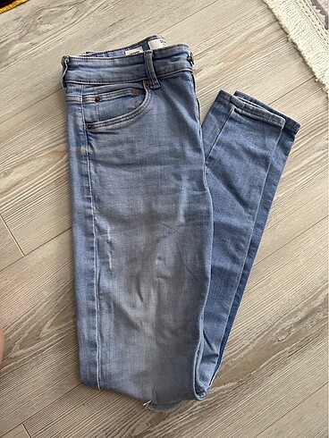 BERSHKA skinny orta bel pantolon