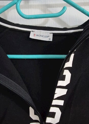 Siyah Moncler Baskılı Fermuarlı Eşofman takimi - Görsel 3