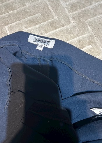 Lacivert Kadın Kumaş Pantolon, Yırtmaçlı - Görsel 2