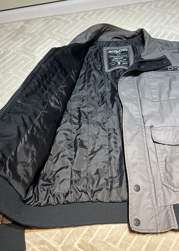 Gri Erkek Günlük Fermuarlı Ceket - Görsel 3