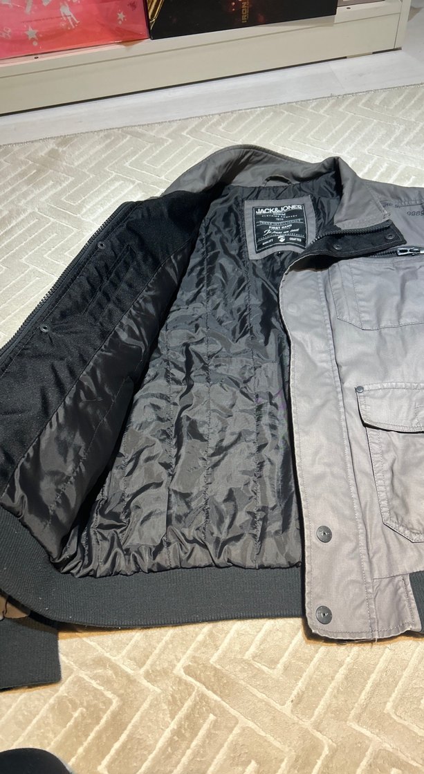 Gri Erkek Günlük Fermuarlı Ceket - Görsel 3