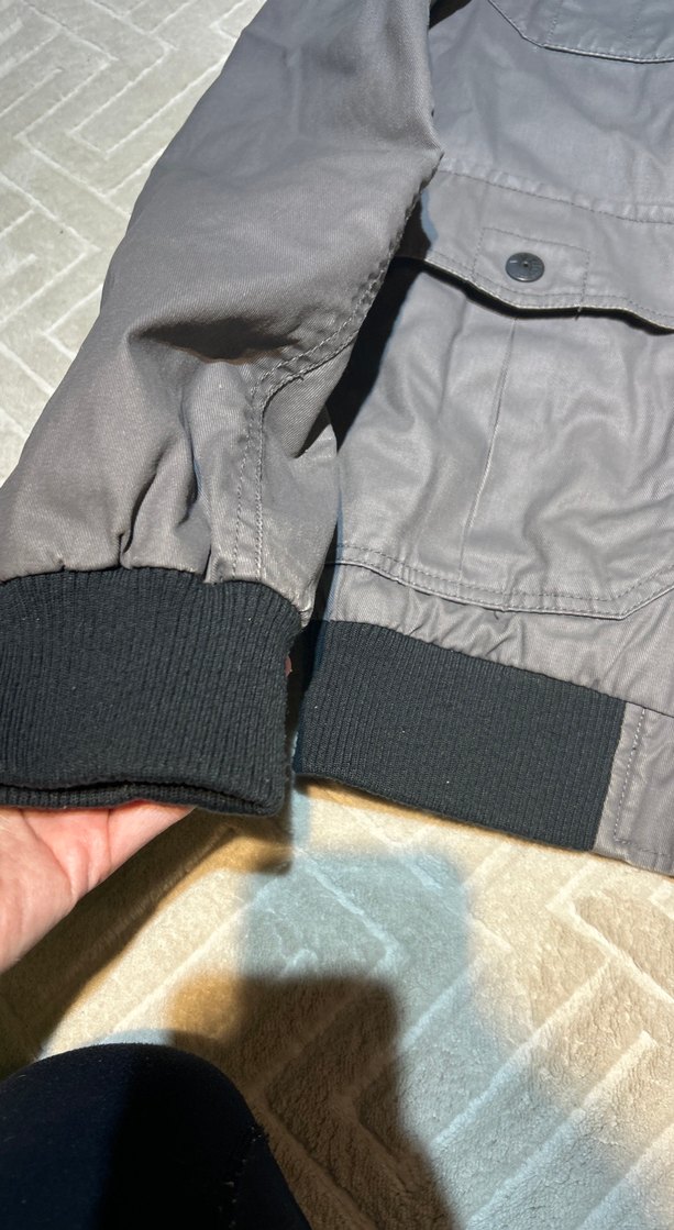 Gri Erkek Günlük Fermuarlı Ceket - Görsel 2