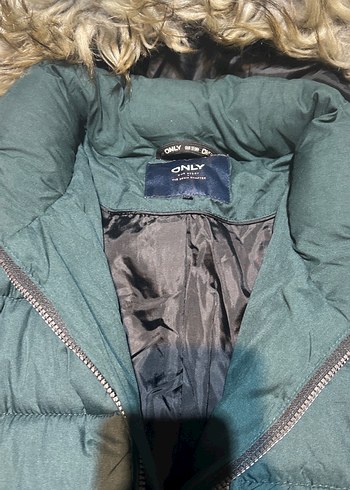 Siyah Denim Midi Kadın Kışlık Mont - Görsel 4