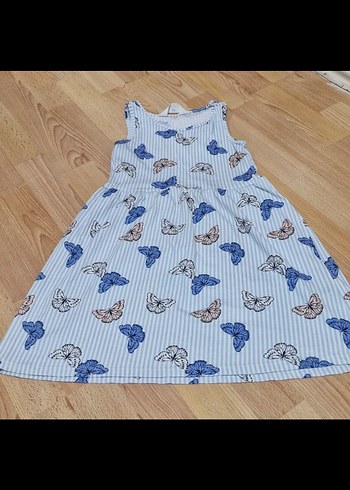 Kız Çocuk Desenli Pamuklu Elbiseler - Görsel 9