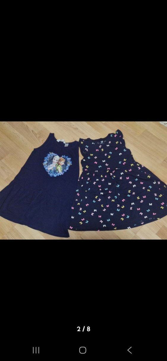 Kız Çocuk Desenli Pamuklu Elbiseler - Görsel 2