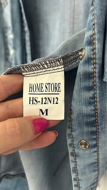 m Beden mavi Renk Home store kot gömlek