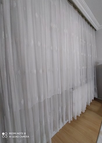 brillant sık pile tül perde - Görsel 3