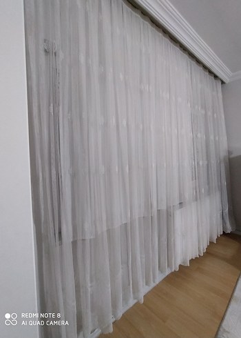 brillant sık pile tül perde - Görsel 2