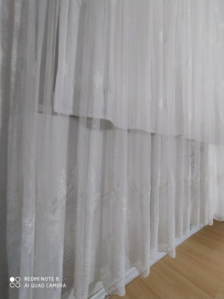 brillant sık pile tül perde - Görsel 4