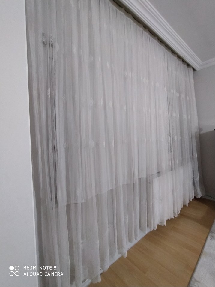 brillant sık pile tül perde - Görsel 2