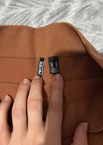 Kadın Kahverengi Elastik Bel Bermuda Şort - Görsel 2