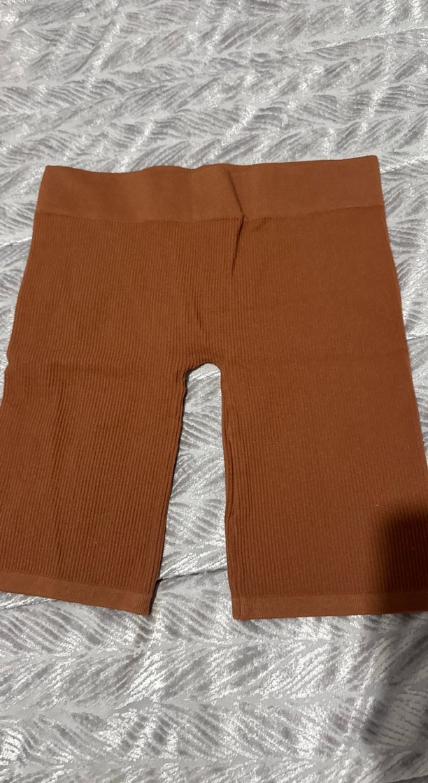 Kadın Kahverengi Elastik Bel Bermuda Şort - Görsel 3