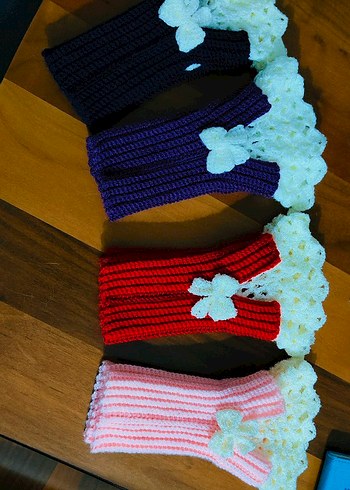 Renkli Bohem Örgü Kadın Eldivenleri - Görsel 5